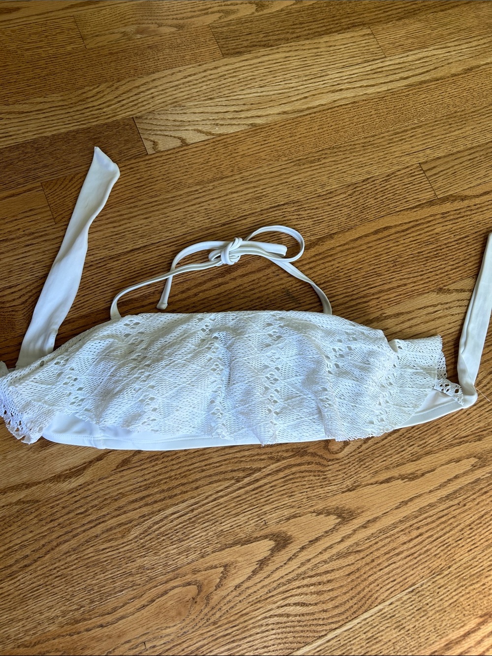 Xhilaration White Lace Bandeau Bikini Top